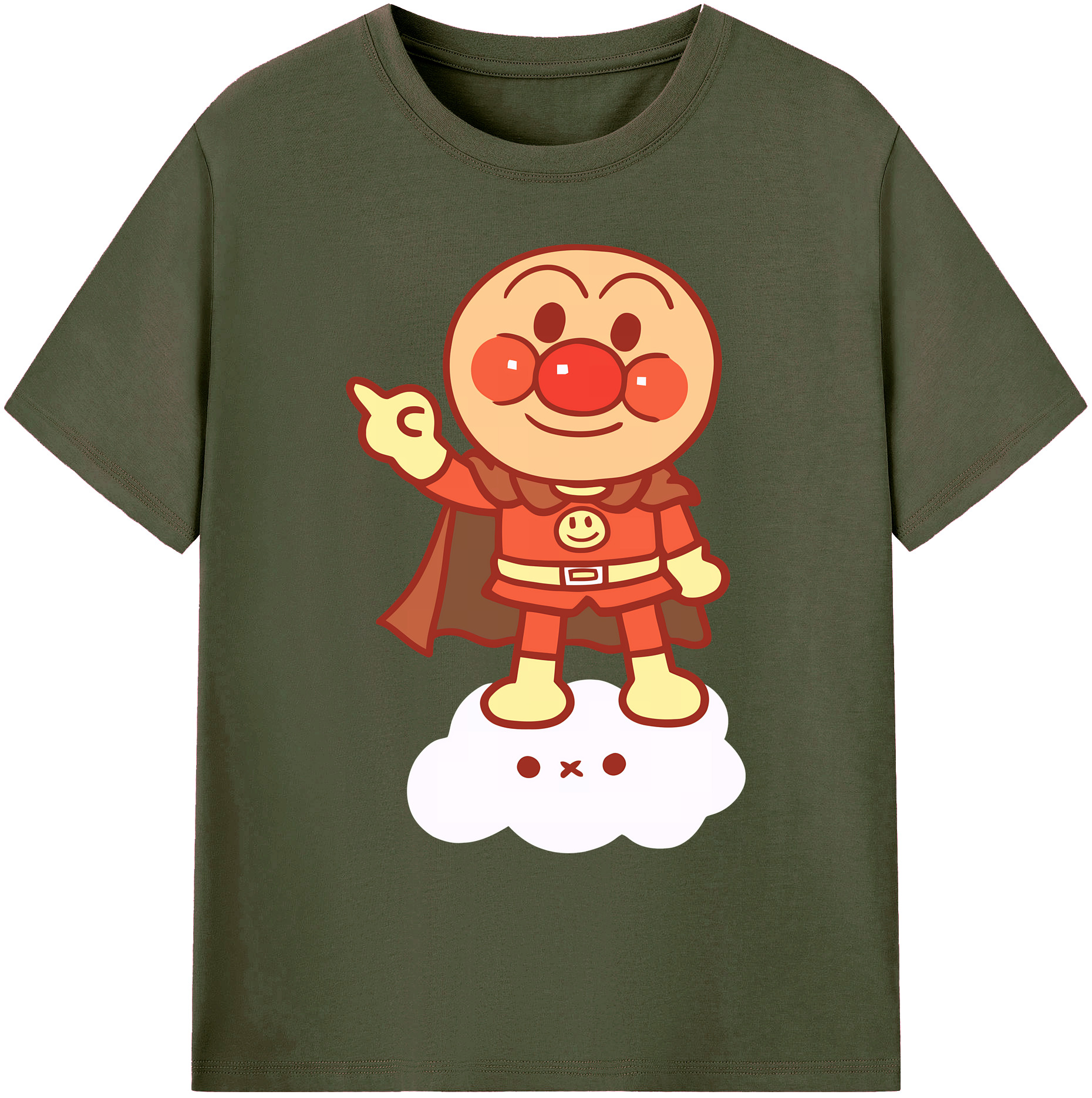 （画像用） アンパンマン Anpanman 綿100％ メンズ半袖Tシャツ｜肌触りやわらか＆通気性